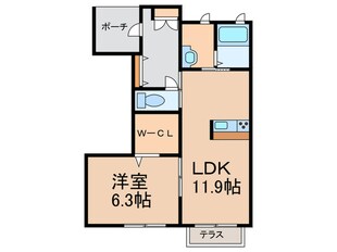 シャ－メゾン水谷Ａの物件間取画像